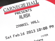 Carnegie Hall ticket